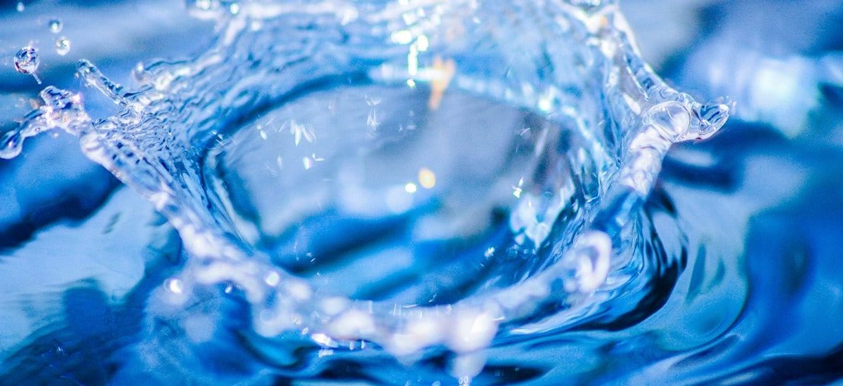 water drop blue background